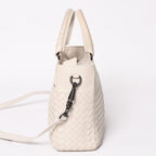 Bottega Veneta Intrecciato 2-Way Shoulder Bag Off White Black — view 4