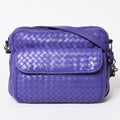 Bottega Veneta Intrecciato Nappa Messenger Shoulder Bag Leather Lambskin Purple
