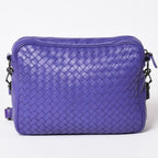 Bottega Veneta Intrecciato Nappa Messenger Shoulder Bag Leather Lambskin Purple — view 2
