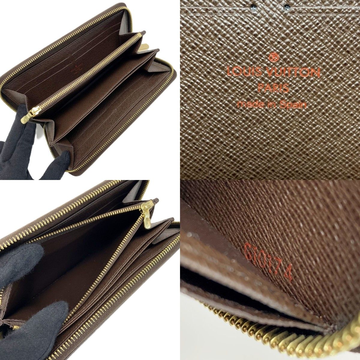 Louis Vuitton Damier Zippy Wallet Ebene Zip Around — view 5