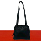 Loewe Vintage Anagram Logo Nappa Leather Tote Shoulder Bag Black