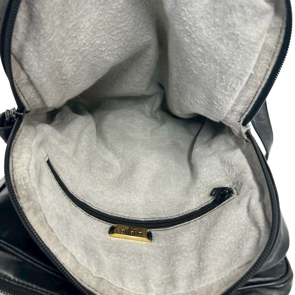Loewe Vintage Anagram Logo Nappa Leather Tote Shoulder Bag Black — view 9