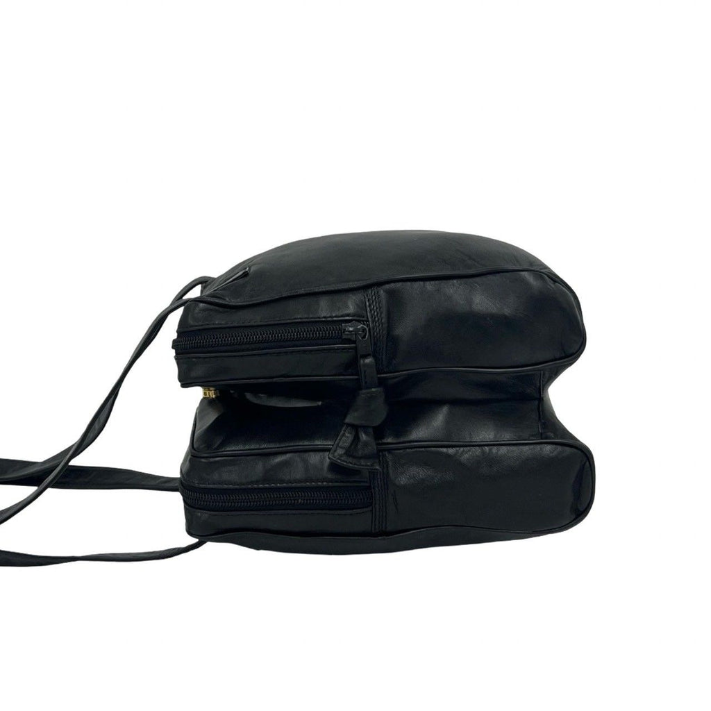 Loewe Vintage Anagram Logo Nappa Leather Tote Shoulder Bag Black — view 5