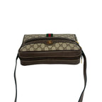 Gucci Vintage Sherry Line GG Logo Leather Shoulder Bag Pochette Brown — view 4