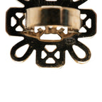 Chanel CC Logo Ring Gold Pink Plated Rhinestone — view 4