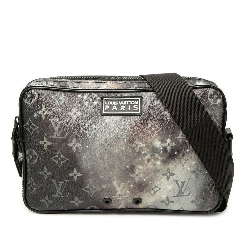 Louis Vuitton Monogram Galaxy Alpha Messenger Crossbody Shoulder Bag Black Gray