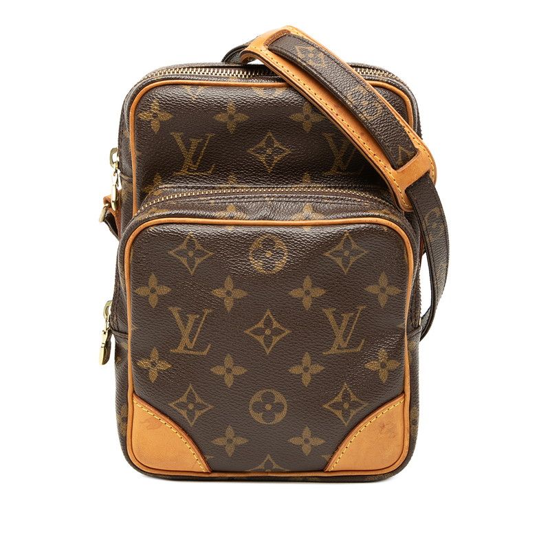 Louis Vuitton Monogram Amazon Crossbody Shoulder Bag Brown Leather