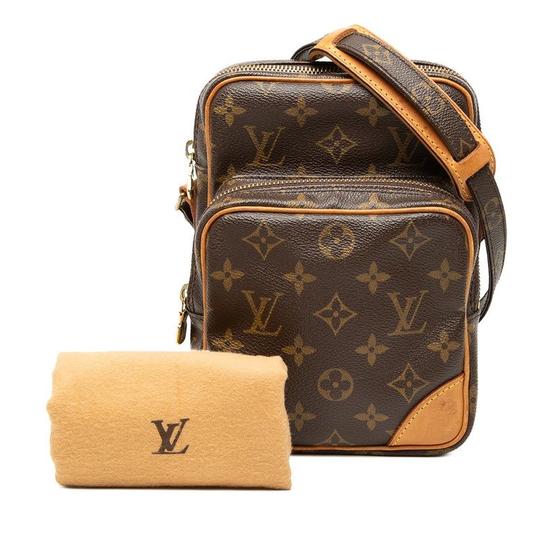Louis Vuitton Monogram Amazon Crossbody Shoulder Bag Brown Leather — view 7