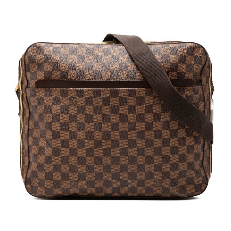 Louis Vuitton Damier Dorsoduro Crossbody Shoulder Bag Brown Leather