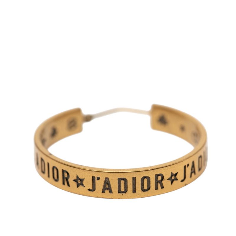 Dior J'adior Tribal Hoop Earrings Gold Plated — view 3