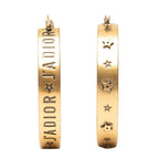 Dior J'adior Tribal Hoop Earrings Gold Plated — view 2
