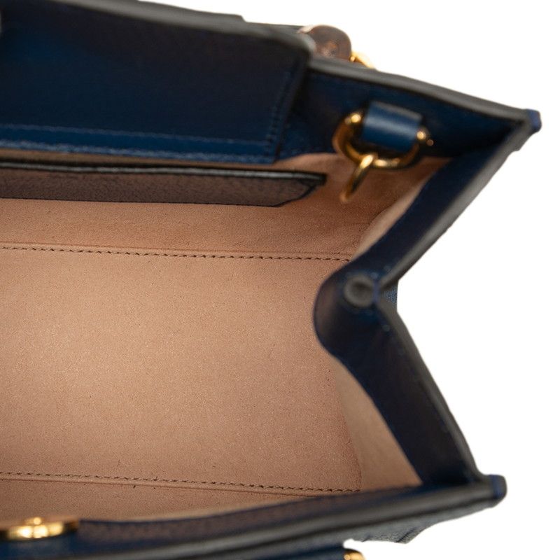 Gucci Bambu Diana Mini Tote 2-Way Shoulder Bag Blue Yellow Leather — view 4