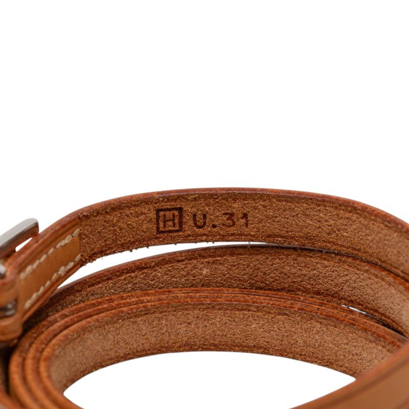 Hermes Hapi 3 Long Bracelet Quadruple Strand Brown Leather — view 4