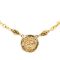 Chanel Quilted CC Logo Vintage Chain Necklace Gold Plated