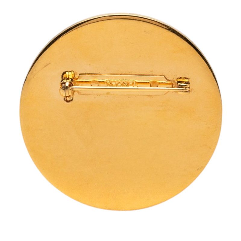 Chanel 31 Rue Cambon le CC Logo Brooch Gold Red Plated — view 2