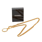Chanel Vintage CC Logo Loupe Magnifying Glass Pendant Chain Necklace Gold — view 6
