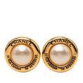 Chanel 31 Rue Cambon Vintage Earrings Gold Plated Faux Pearl