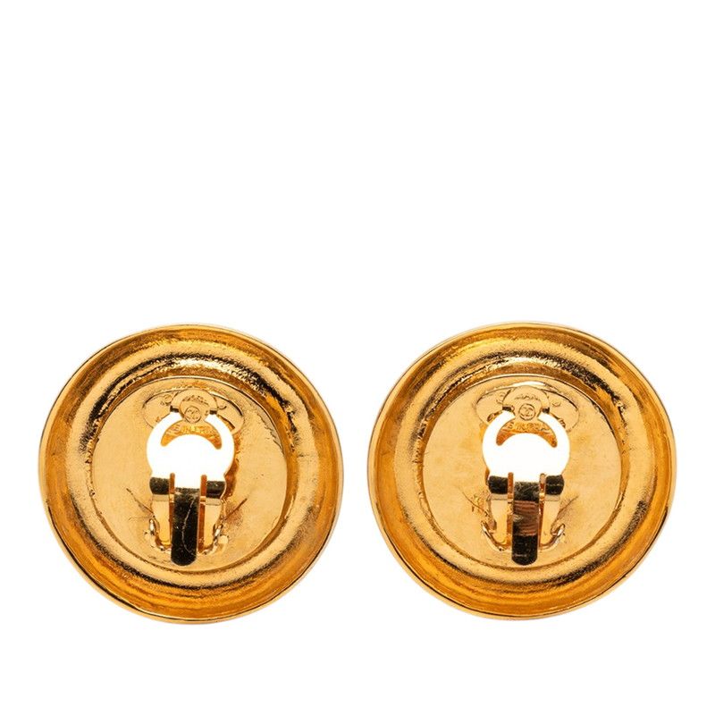 Chanel 31 Rue Cambon Vintage Earrings Gold Plated Faux Pearl — view 2