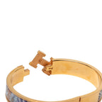 Hermes Click PM Animaux Camoufles Bangle Bracelet Gold Multicolor Plated — view 4