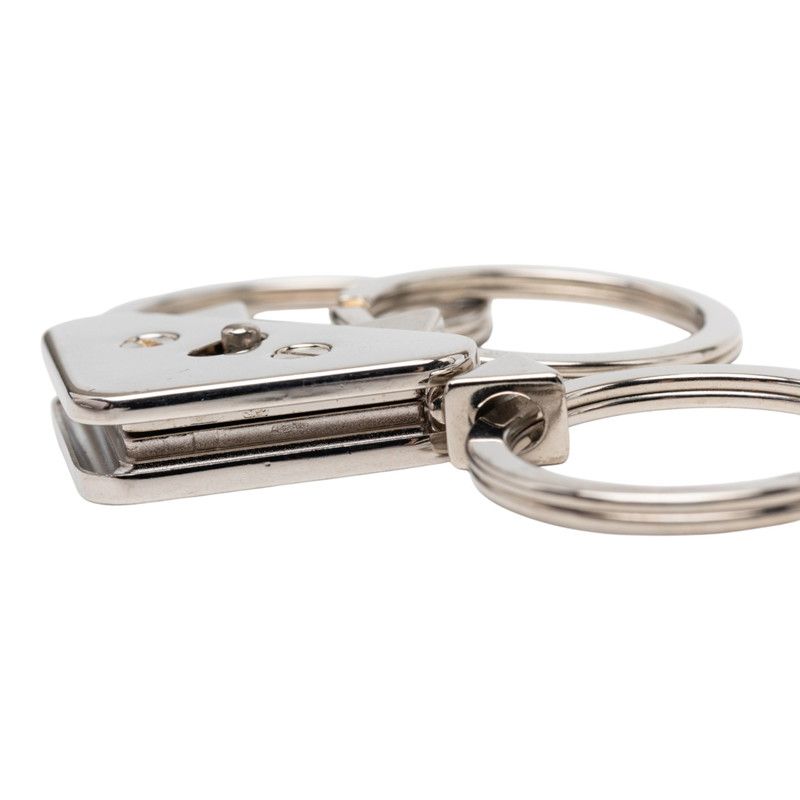 Prada Key Holder Silver Black Metal — view 3
