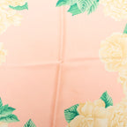 Chanel CC Logo Camellia Scarf Pink Beige Silk — view 2