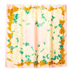 Chanel CC Logo Camellia Scarf Pink Beige Silk