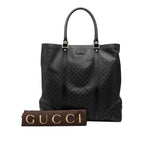 Gucci Diamante Tote Shoulder Bag Black Leather — view 7