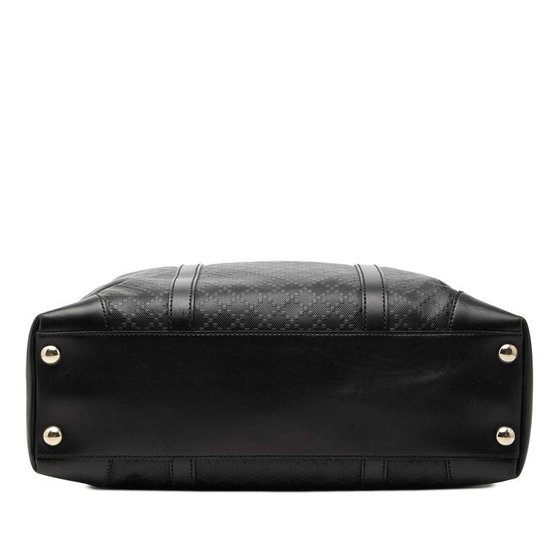 Gucci Diamante Tote Shoulder Bag Black Leather — view 3