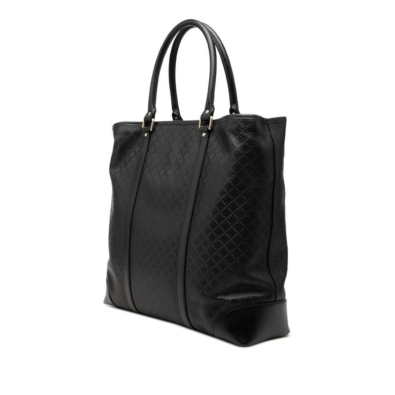 Gucci Diamante Tote Shoulder Bag Black Leather — view 2