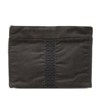 Hermes Her Line Clutch Gray Canvas