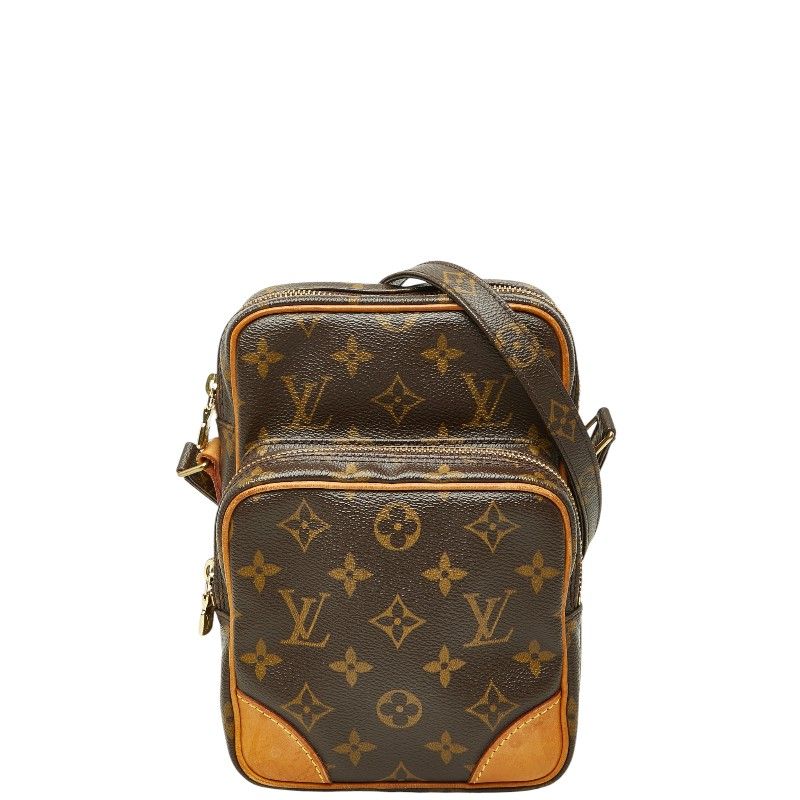 Louis Vuitton Monogram Amazon Crossbody Shoulder Bag Brown Leather