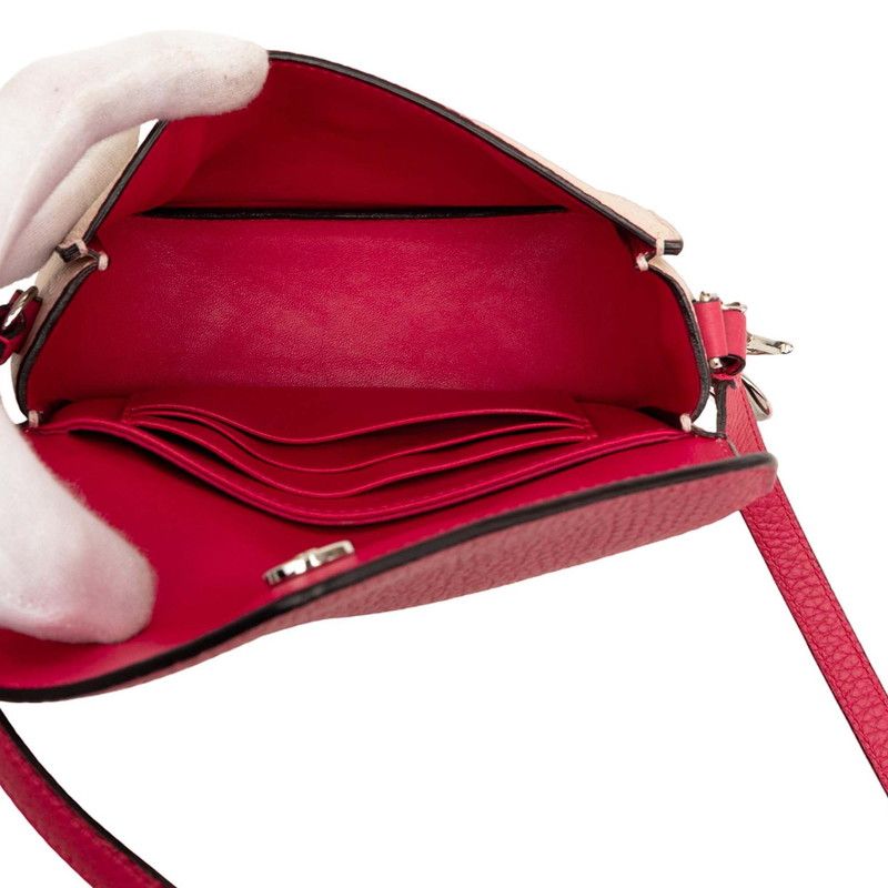 Diorissimo Promenade Envelope Crossbody Shoulder Bag Beige Pink Leather — view 4