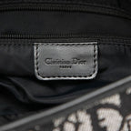 Dior Trotter Saddle Handbag Shoulder Black Gray Canvas Leather — view 5