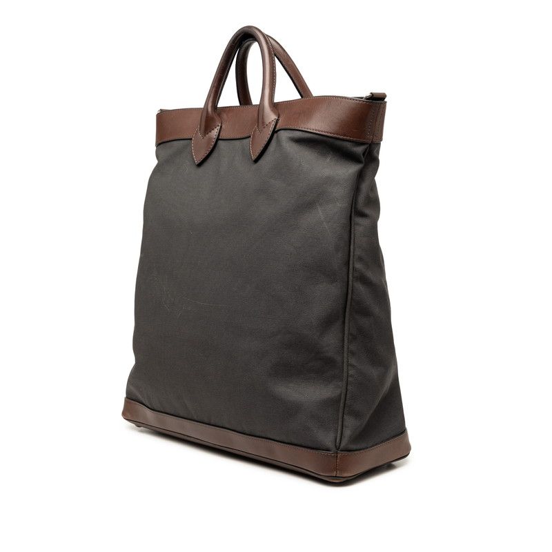 Louis Vuitton Shaco Tote Shoulder Bag 2-Way Gray Brown Canvas Leather — view 2