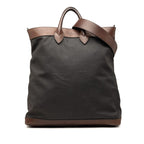 Louis Vuitton Shaco Tote Shoulder Bag 2-Way Gray Brown Canvas Leather