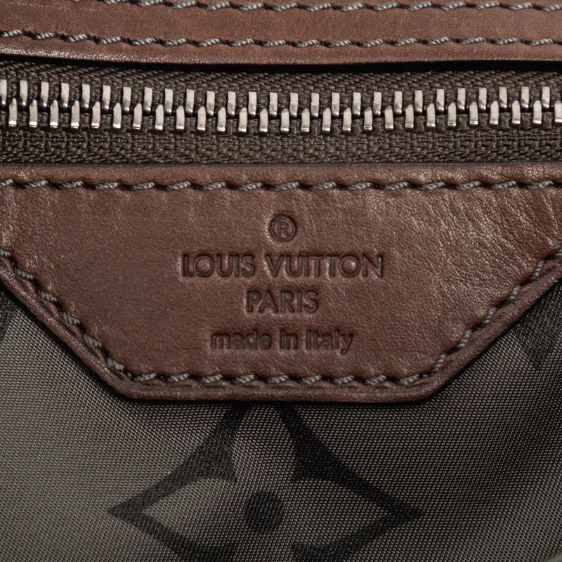 Louis Vuitton Shaco Tote Shoulder Bag 2-Way Gray Brown Canvas Leather — view 6