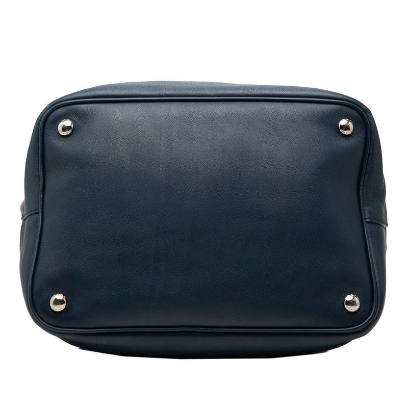 Prada 2-Way Shoulder Bag Navy Red Leather — view 3