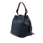 Prada 2-Way Shoulder Bag Navy Red Leather — view 2