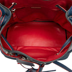 Prada 2-Way Shoulder Bag Navy Red Leather — view 4