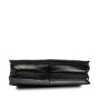 Chanel CC Logo Chain Tote Shoulder Bag Black Leather — view 3
