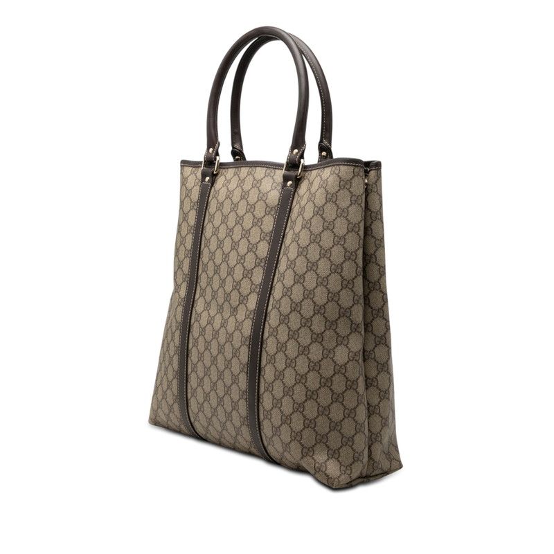 Gucci GG Supreme Tote Beige Brown Leather — view 2