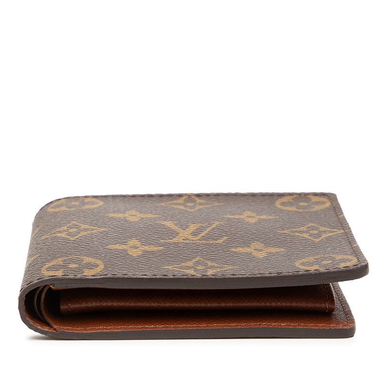 Louis Vuitton Monogram Portefeuille Marco Bifold Wallet Brown Leather — view 3
