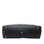 Gucci Sherry Line Tote Navy Ivory Canvas Leather — view 3