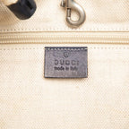Gucci Sherry Line Tote Navy Ivory Canvas Leather — view 5