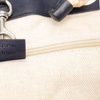 Gucci Sherry Line Tote Navy Ivory Canvas Leather — view 6