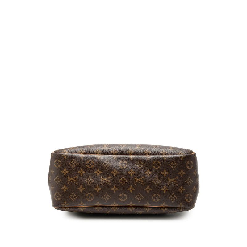 Louis Vuitton Monogram Deauville Handbag Brown Leather — view 3