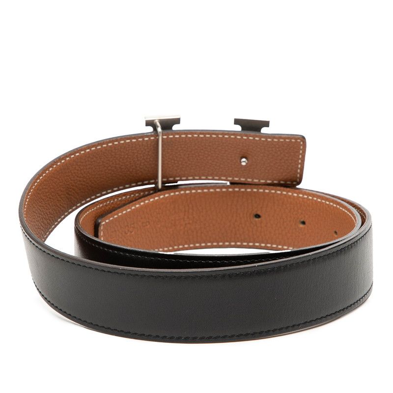 Hermes Constance 85 Black Brown Box Calf Togo 1- Belt — view 3