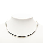 Hermes Book le Cellier Inflexible Necklace 46 Silver