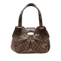 Louis Vuitton Damier Sistine PM Shoulder Bag Brown Leather