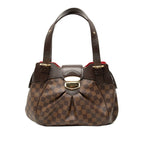 Louis Vuitton Damier Sistine PM Shoulder Bag Brown Leather